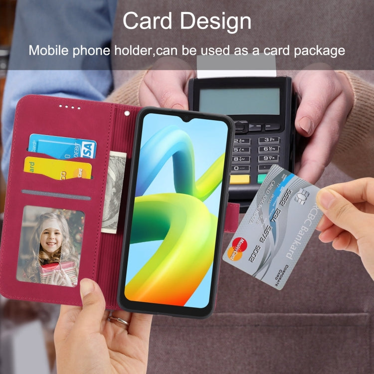 For Xiaomi Redmi A1+ Dierfeng Dream Line Leather Phone Case(Red) - Xiaomi Cases by buy2fix | Online Shopping UK | buy2fix