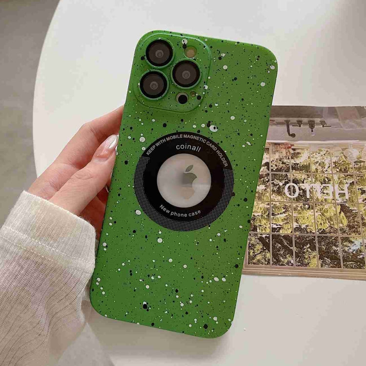 For iPhone 14 Plus Splash Ink MagSafe Magnetic Phone Case(Dark Green) - iPhone 14 Plus Cases by buy2fix | Online Shopping UK | buy2fix