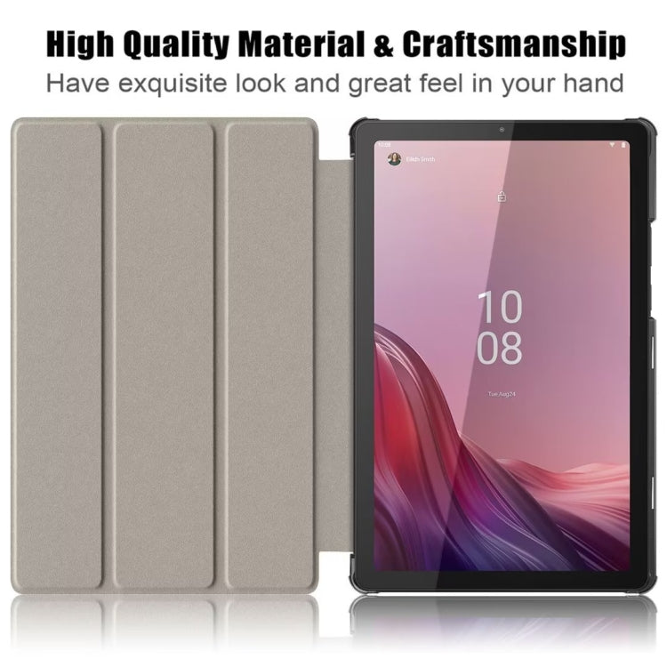 For Lenovo Tab M9 TB-310FU 3-folding Coloured Drawing Leather Smart Tablet Case(Milky Way) - Lenovo by buy2fix | Online Shopping UK | buy2fix