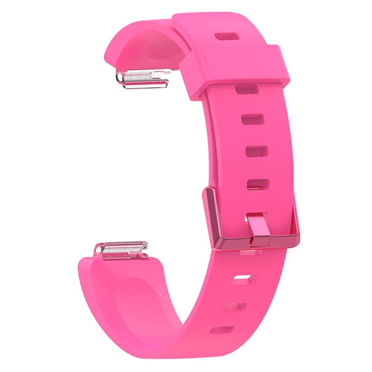 For Fitbit Inspire / Inspire HR Glossy Surface Silicone  Watch Band, Size:S(Pink) - Watch Bands by buy2fix | Online Shopping UK | buy2fix