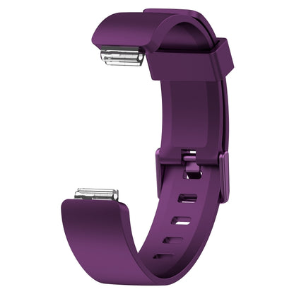 For Fitbit Inspire / Inspire HR Glossy Surface Silicone  Watch Band, Size:S(Dark Purple) - Watch Bands by buy2fix | Online Shopping UK | buy2fix