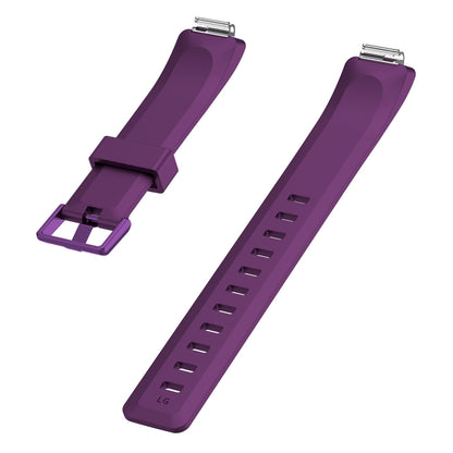 For Fitbit Inspire / Inspire HR Glossy Surface Silicone  Watch Band, Size:S(Dark Purple) - Watch Bands by buy2fix | Online Shopping UK | buy2fix