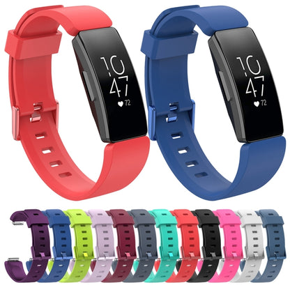 For Fitbit Inspire / Inspire HR Glossy Surface Silicone  Watch Band, Size:S(Dark Purple) - Watch Bands by buy2fix | Online Shopping UK | buy2fix