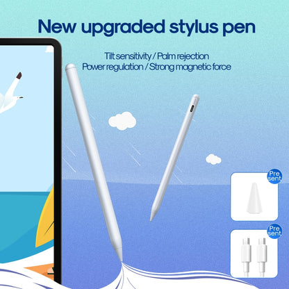 JOYROOM JR-X9S Aluminum Alloy Active Stylus Pen with Replacement Tips(White) - Stylus Pen by JOYROOM | Online Shopping UK | buy2fix