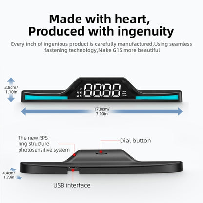 G15 Car HD GPS Head-Up Display with Color Changing Ambient Light - Head Up Display System by buy2fix | Online Shopping UK | buy2fix