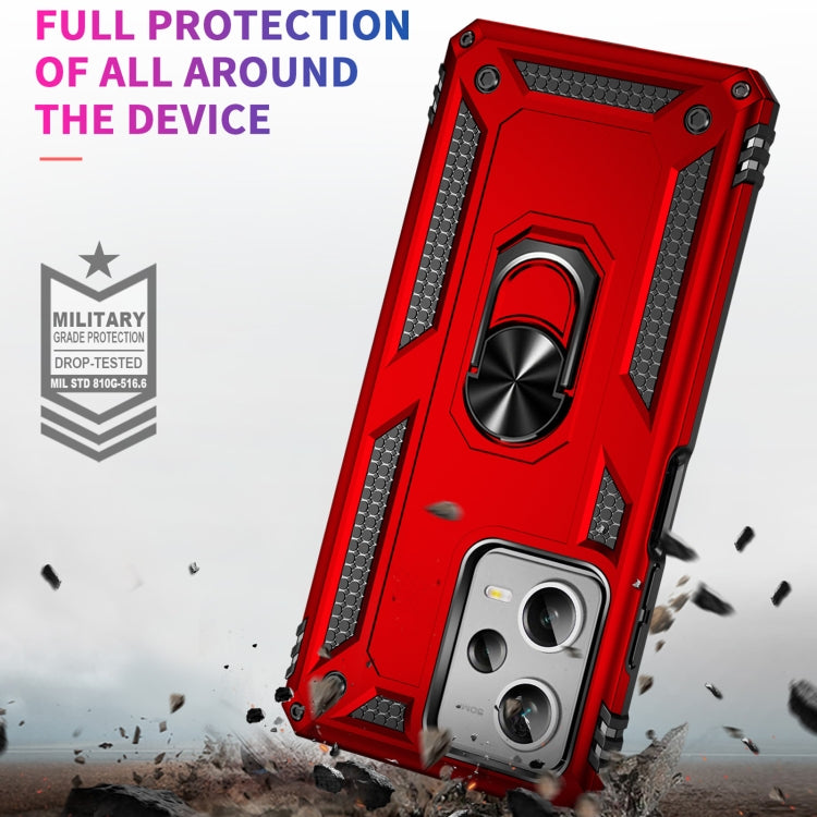 For Xiaomi Redmi Note 12 Pro+ Shockproof TPU + PC Phone Case with Holder(Red) by buy2fix