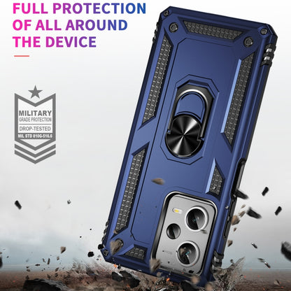 For Xiaomi Redmi Note 12 Pro+ Shockproof TPU + PC Phone Case with Holder(Blue) by buy2fix