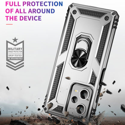 For Xiaomi Redmi Note 12 Pro+ Shockproof TPU + PC Phone Case with Holder(Silver) by buy2fix