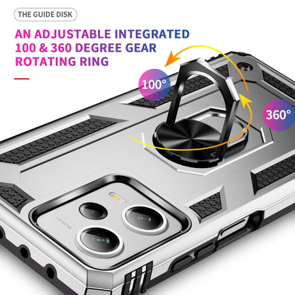 For Xiaomi Redmi Note 12 Pro+ Shockproof TPU + PC Phone Case with Holder(Silver) by buy2fix