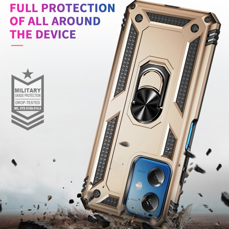 For Xiaomi Redmi Note 12 5G Global Shockproof TPU + PC Phone Case with Holder(Gold) by buy2fix