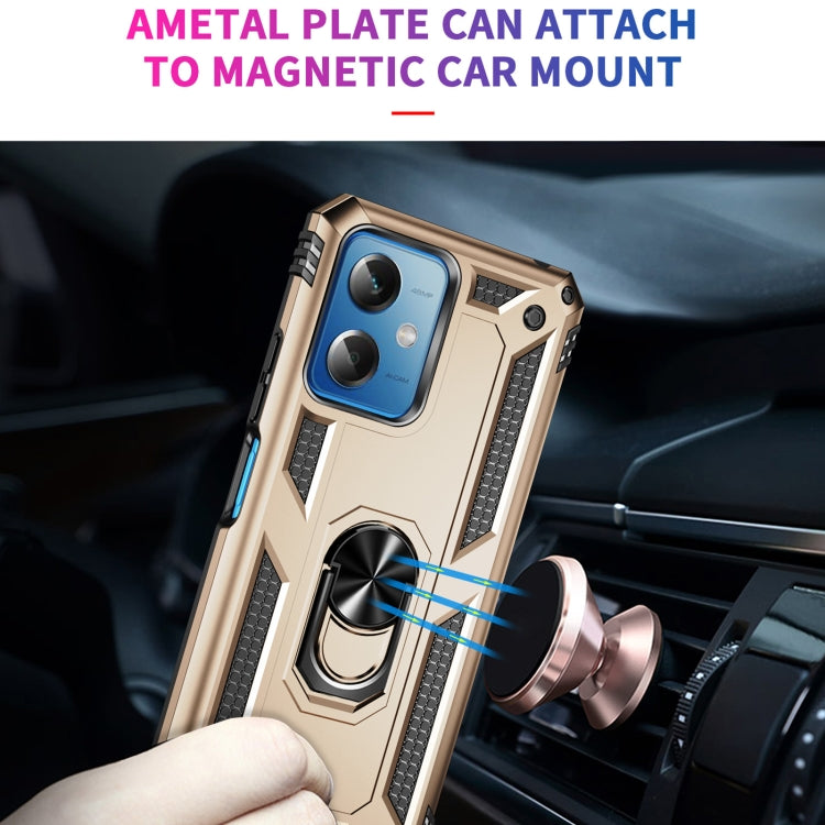 For Xiaomi Redmi Note 12 5G Global Shockproof TPU + PC Phone Case with Holder(Gold) by buy2fix