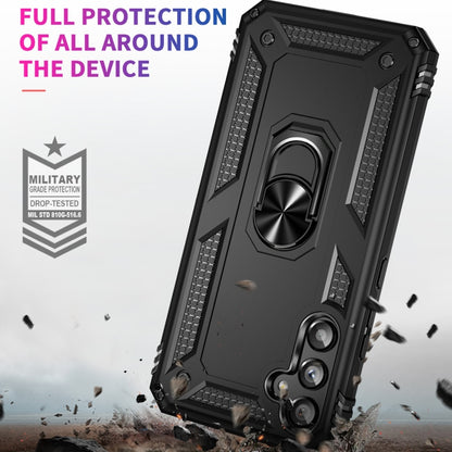 For Samsung Galaxy A34 Shockproof TPU + PC Phone Case with Holder(Black) by buy2fix