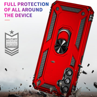 For Samsung Galaxy A34 Shockproof TPU + PC Phone Case with Holder(Red) by buy2fix