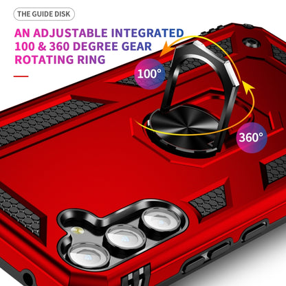 For Samsung Galaxy A34 Shockproof TPU + PC Phone Case with Holder(Red) by buy2fix