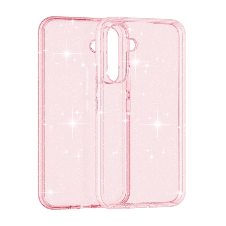 For Samsung Galaxy A54 5G EU Shockproof Terminator Style Glitter Powder Phone Case(Shiny Pink) by buy2fix