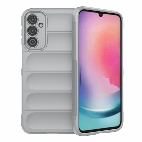 Pour Samsung Galaxy A24 5G / A24 4G Magic Shield TPU + Étui de téléphone en flanelle (gris)