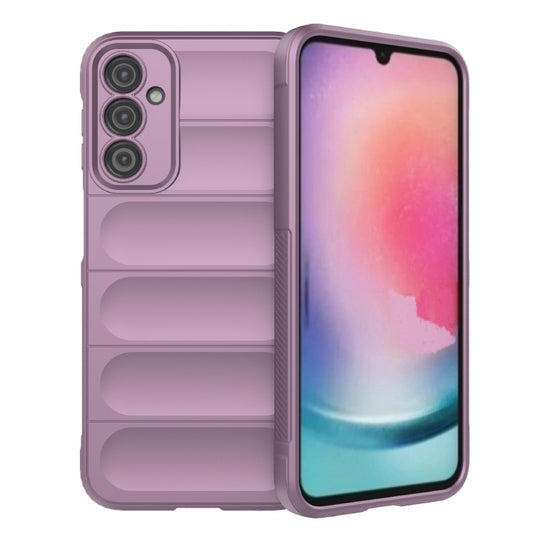 Pour Samsung Galaxy A24 5G / A24 4G Magic Shield TPU + Étui de téléphone en flanelle (Violet)