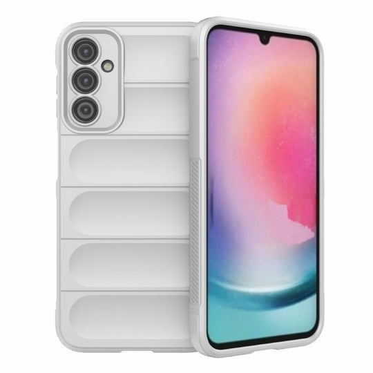 Pour Samsung Galaxy A24 5G / A24 4G Magic Shield TPU + Étui de téléphone en flanelle (Blanc)