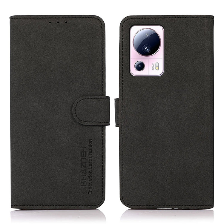 For Xiaomi 13 Lite / Civi 2 KHAZNEH Matte Texture Leather Phone Case(Black) - Xiaomi Cases by buy2fix | Online Shopping UK | buy2fix