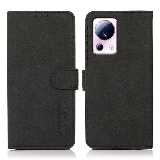 For Xiaomi 13 Lite / Civi 2 KHAZNEH Matte Texture Leather Phone Case(Black)