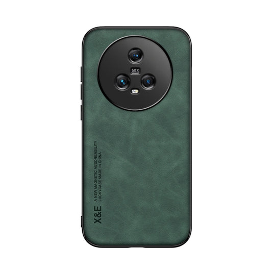 For Honor Magic5 / Magic5 Pro Lamba Skin Feel Magnetic Leather Phone Case(Green) - Honor Cases by buy2fix | Online Shopping UK | buy2fix