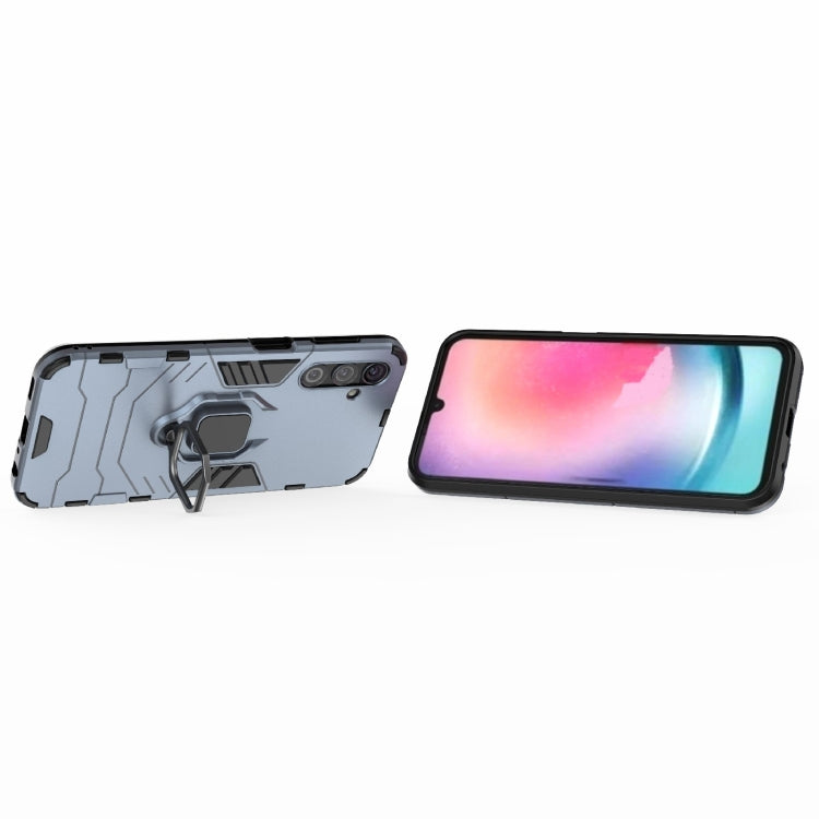 For Samsung Galaxy A24 5G / A24 4G PC + TPU Shockproof Protective Phone Case with Magnetic Ring Holder(Navy Blue) - Galaxy Phone Cases by buy2fix | Online Shopping UK | buy2fix