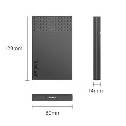 ORICO ORICO-2526U3-V1 2.5 inch USB 3.0 Micro-B Hard Drive Enclosure External Storage Case(Black) - HDD Enclosure by ORICO | Online Shopping UK | buy2fix