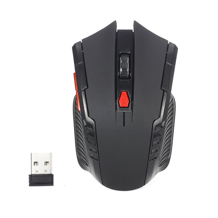 6-keys 2.4G 1600DPI Three-speed Adjustable Wireless Office Mouse(Black) by buy2fix