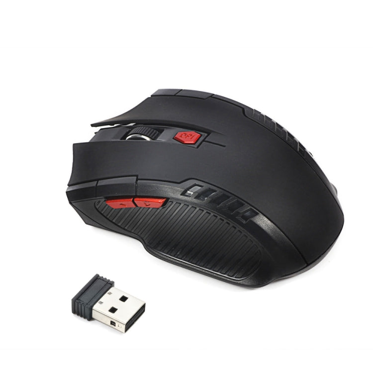 6-keys 2.4G 1600DPI Three-speed Adjustable Wireless Office Mouse(Black) by buy2fix