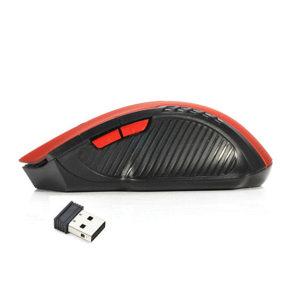 6-keys 2.4G 1600DPI Three-speed Adjustable Wireless Office Mouse(Red) by buy2fix