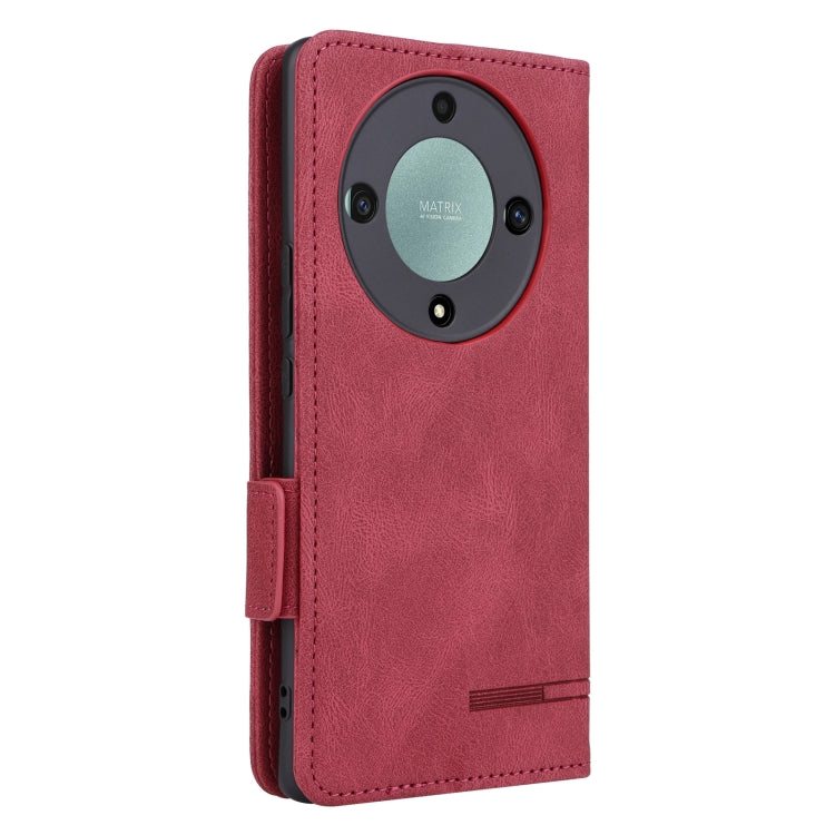 For Honor X9a 5G / Magic5 Lite Magnetic Clasp Flip Leather Phone Case(Red) by buy2fix