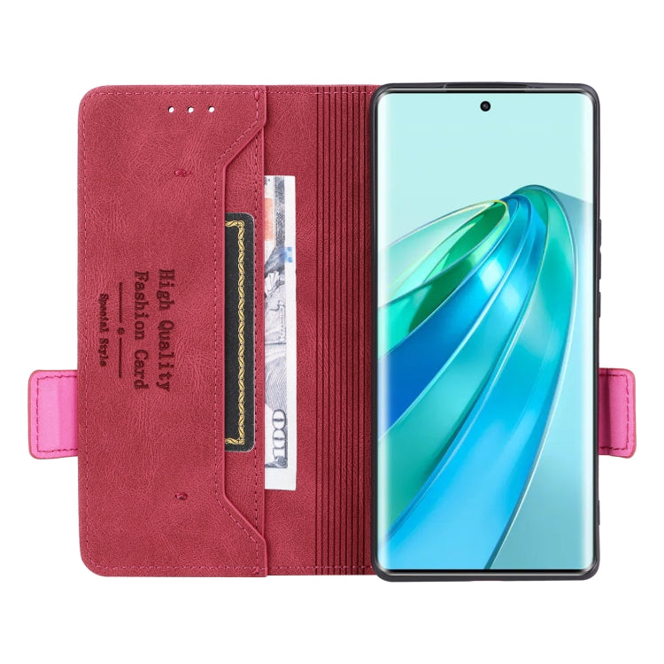 For Honor X9a 5G / Magic5 Lite Magnetic Clasp Flip Leather Phone Case(Red) by buy2fix