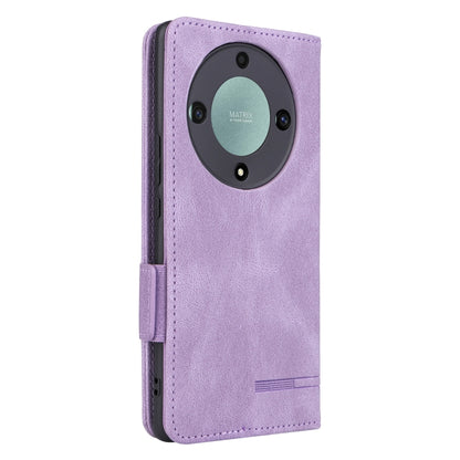 For Honor X9a 5G / Magic5 Lite Magnetic Clasp Flip Leather Phone Case(Purple) by buy2fix
