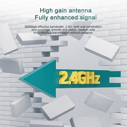 Wavlink WN578W2 300Mbps 2.4GHz WiFi Extender Repeater Home Wireless Signal Amplifier(EU Plug) - Broadband Amplifiers by WAVLINK | Online Shopping UK | buy2fix
