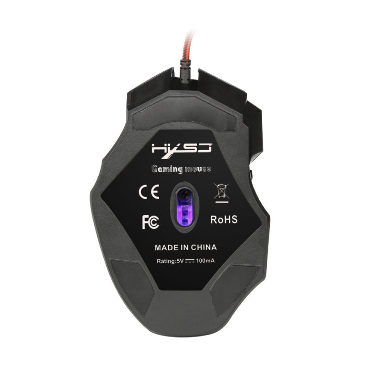 HXSJ A907 7 Keys Colorful Luminous 7D Wired Gaming Mouse(Black) - Wired Mice by HXSJ | Online Shopping UK | buy2fix