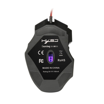 HXSJ A907 7 Keys Colorful Luminous 7D Wired Gaming Mouse(Black) - Wired Mice by HXSJ | Online Shopping UK | buy2fix
