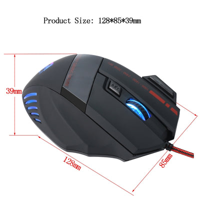 HXSJ A907 7 Keys Colorful Luminous 7D Wired Gaming Mouse(Black) - Wired Mice by HXSJ | Online Shopping UK | buy2fix