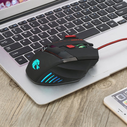 HXSJ A907 7 Keys Colorful Luminous 7D Wired Gaming Mouse(Black) - Wired Mice by HXSJ | Online Shopping UK | buy2fix