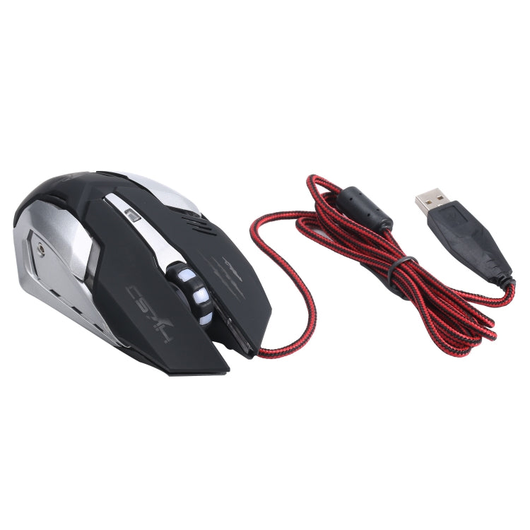 HXSJ S100 6 Keys Colorful Luminous Wired Gaming Mouse - Wired Mice by HXSJ | Online Shopping UK | buy2fix
