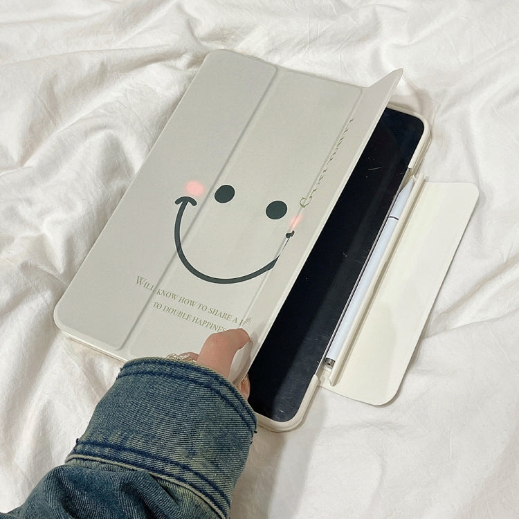Pen Slot Magnetic Painted Detachable Tablet Leather Case For iPad Air 11 2024 / iPad Air 2022 / 2020 10.9 / Pro 11(Smile) - iPad Pro 11 (2022/2021) Cases by buy2fix | Online Shopping UK | buy2fix