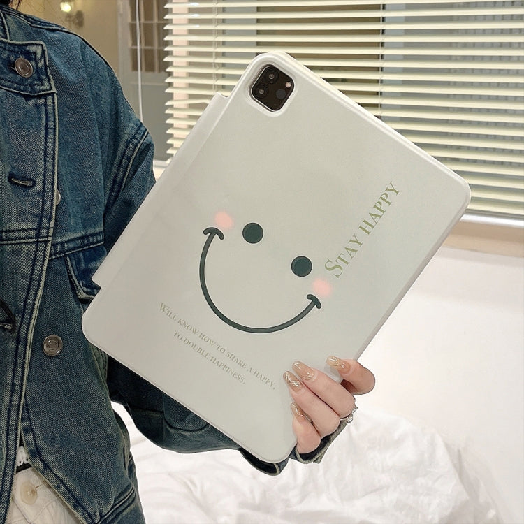 Pen Slot Magnetic Painted Detachable Tablet Leather Case For iPad Air 11 2024 / iPad Air 2022 / 2020 10.9 / Pro 11(Smile) - iPad Pro 11 (2022/2021) Cases by buy2fix | Online Shopping UK | buy2fix