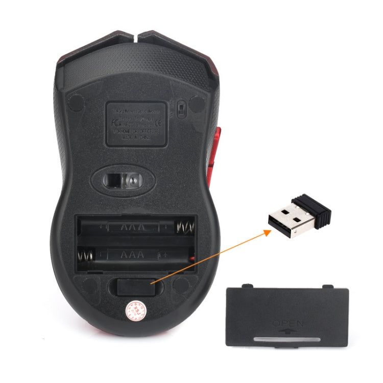 HXSJ X50 2.4G 6 Keys 1600DPI Three-speed Adjustable Wireless Mouse(Black) - Wireless Mice by HXSJ | Online Shopping UK | buy2fix
