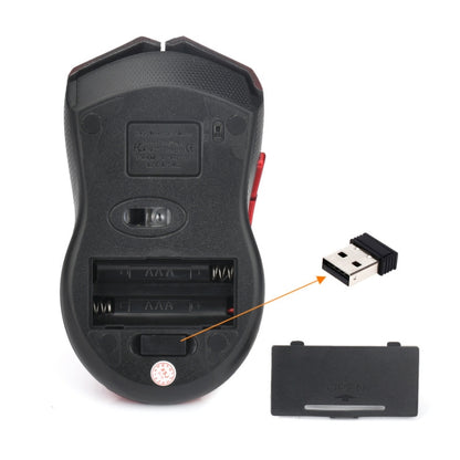 HXSJ X50 2.4G 6 Keys 1600DPI Three-speed Adjustable Wireless Mouse(Black) - Wireless Mice by HXSJ | Online Shopping UK | buy2fix