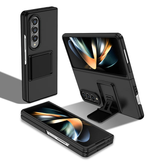 For Samsung Galaxy Z Fold4 5G Three-dimensional Folding Holder PC Phone Case(Black) - Galaxy Z Fold4 5G Cases by buy2fix | Online Shopping UK | buy2fix