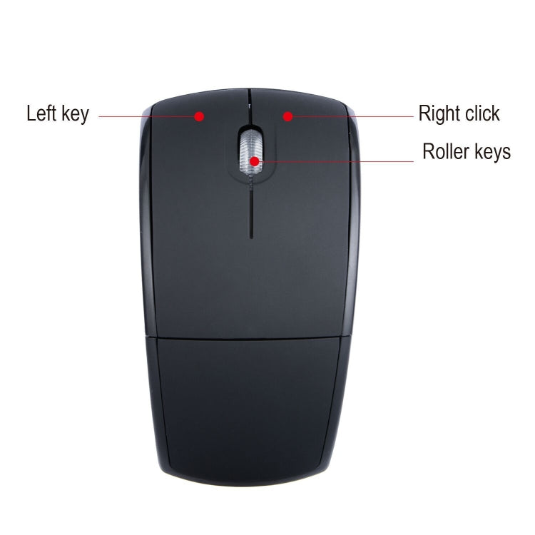 HXSJ ZD-01 1600DPI 2.4GHz Wireless Foldable Mouse(Black) - Wireless Mice by HXSJ | Online Shopping UK | buy2fix