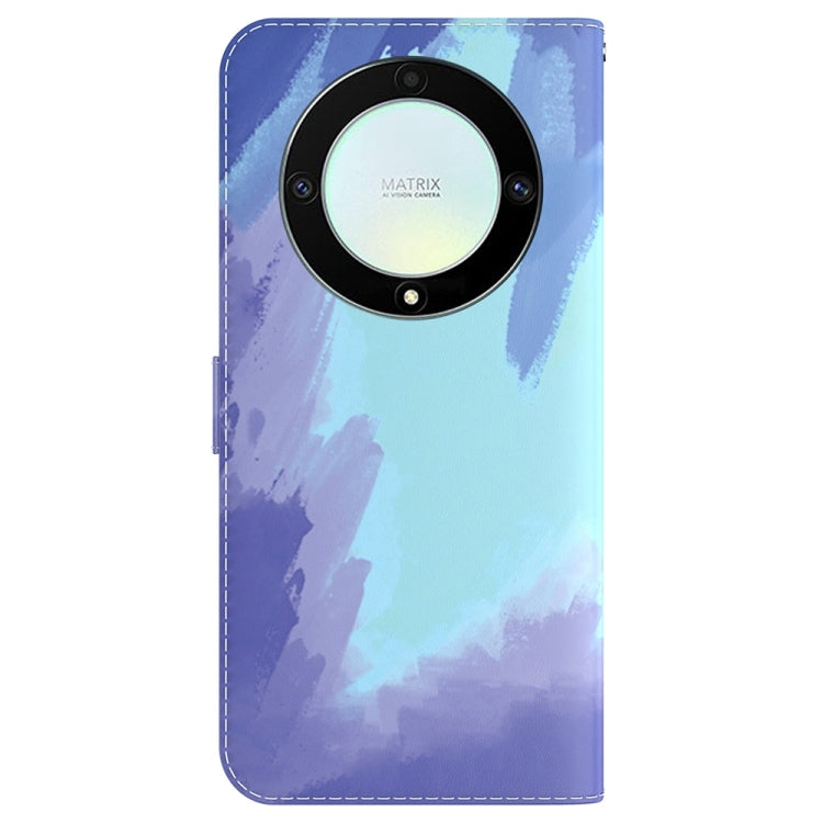 For Honor X9a Watercolor Pattern Flip Leather Phone Case(Winter Snow) by buy2fix