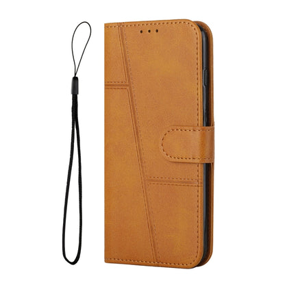 For Motorola Moto G53 5G/G13 4G/G23 4G Stitching Calf Texture Buckle Leather Phone Case(Yellow) - Motorola Cases by buy2fix | Online Shopping UK | buy2fix