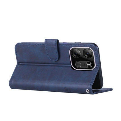 For Tecno Spark Go 2023 Stitching Calf Texture Buckle Leather Phone Case(Blue) by buy2fix