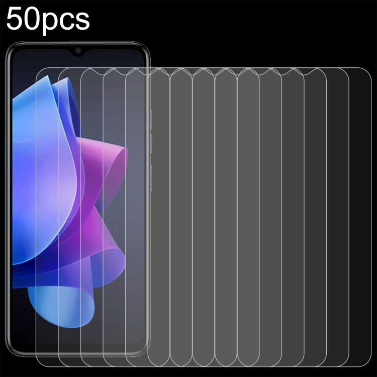 For TECNO Spark Go 2023 50pcs 0.26mm 9H 2.5D Tempered Glass Film by buy2fix