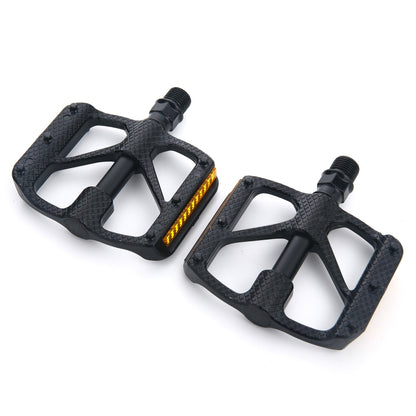 B610 1 Pair Mountain Bicycle Carbon Fiber Palin Bearing Pedals(Black) by buy2fix